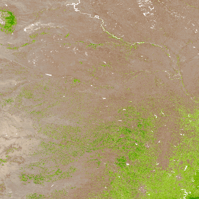 Great Plains NDVI March — mostly brown, dormant vegetation